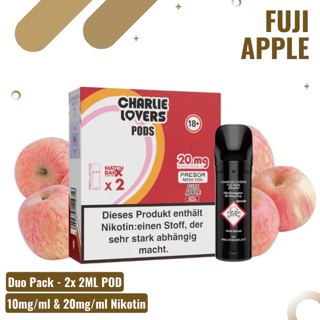 Charlie Lovers Pod - Duopack - Fuji Apple  - 10mg Nikotin
