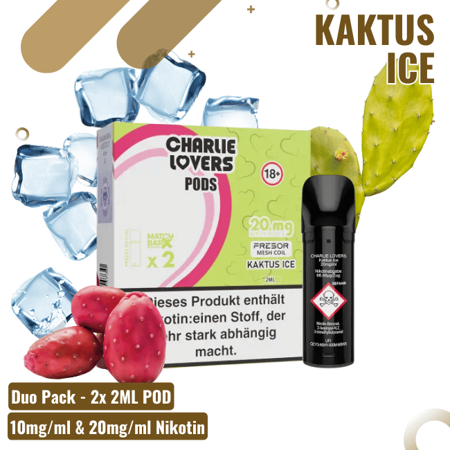 Charlie Lovers Pod - Duopack - Kaktus Ice  - 20mg Nikotin