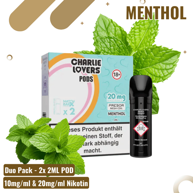 Charlie Lovers Pod - Duopack - Menthol  - 10mg Nikotin