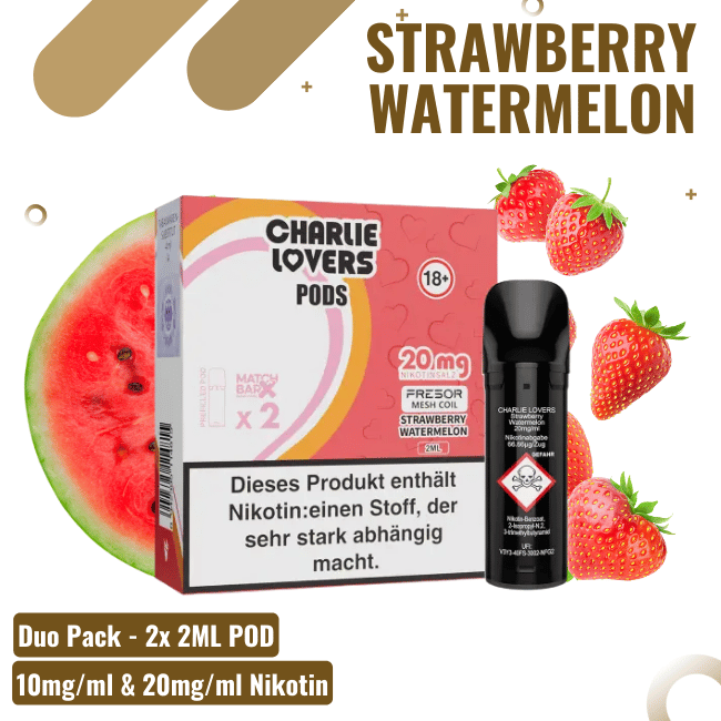 Charlie Lovers Pod - Duopack - Strawberry Watermelon  20mg Nikotin