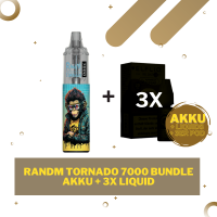 Randm Tornado 7000 Starter Bundle - Akku + 3x Liquid