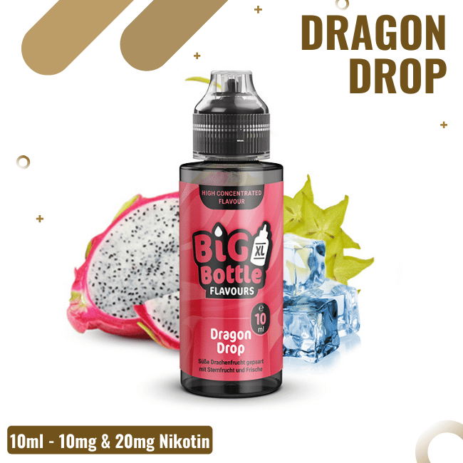 Big Bottle Liquid 10ml - Dragon Drop - NicSalt - 20mg Nikotin