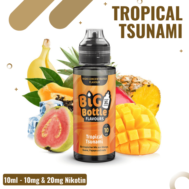 Big Bottle Liquid 10ml - Tropical Tsunami - NicSalt - 20mg Nikotin