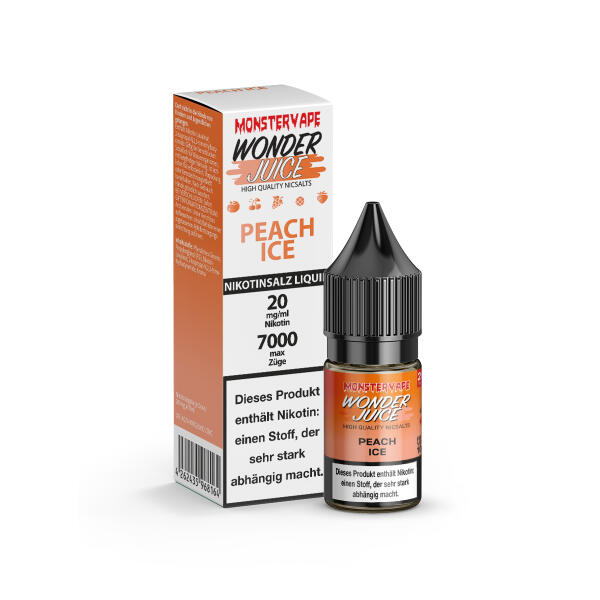 Wonder Juice 7000 Liquid 10ml - Peach Ice - 20mg Nikotin