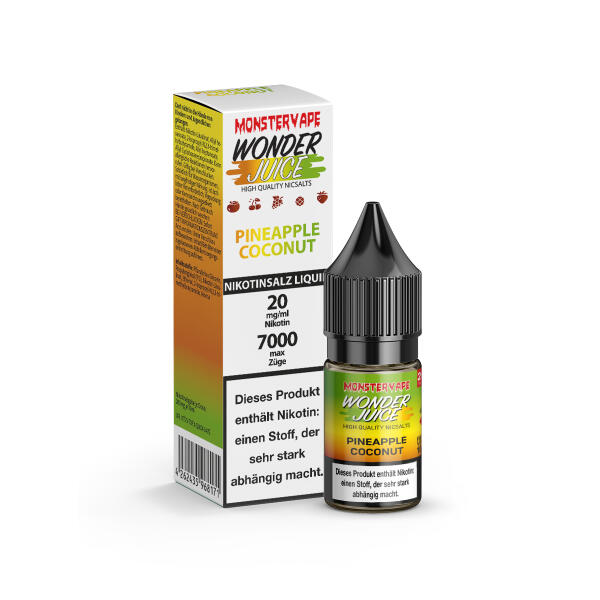 Wonder Juice 7000 Liquid 10ml - Pineapple Coconut - 20mg Nikotin