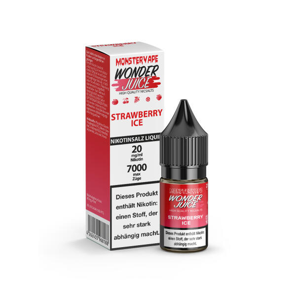 Wonder Juice 7000 Liquid 10ml - Strawberry Ice - 20mg Nikotin