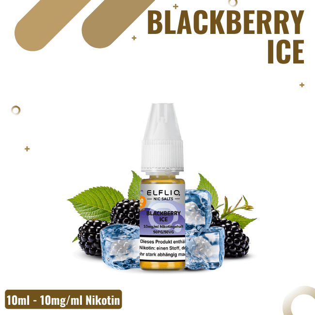 Elf Bar Elfliq 10ml - Blackberry Ice - 10mg Nikotin