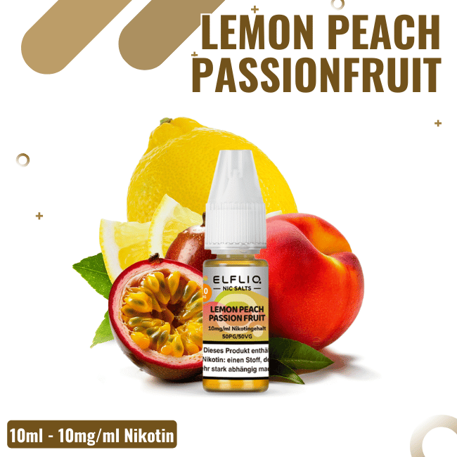 Elf Bar Elfliq 10ml - Lemon Peach Passionfruit - 10mg Nikotin - NIkotinsalz