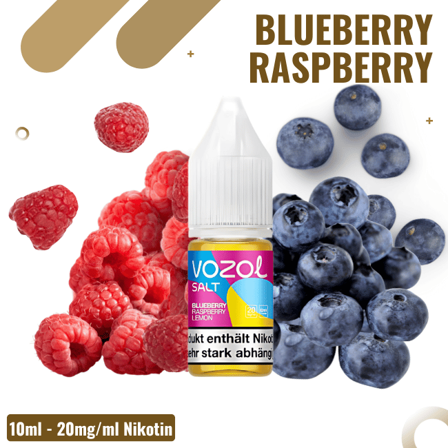 Vozol Liquid NicSalt 10ml - Blueberry Raspberry Lemon - 20mg Nikotin