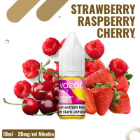 Vozol Liquid NicSalt 10ml - Strawberry Raspberry Cherry -...