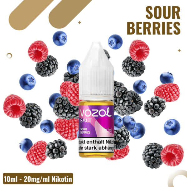 Vozol Liquid NicSalt 10ml - Sour Berries - 20mg Nikotin