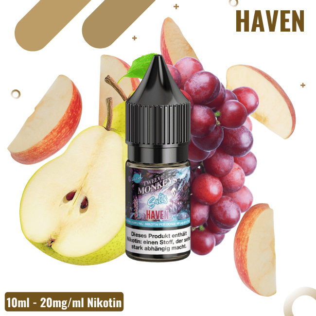 Twelve Monkeys Iced NicSalt 10ml - Haven - 20mg Nikotin