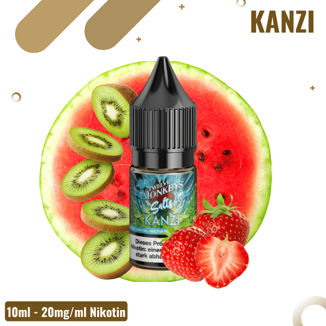 Twelve Monkeys Iced NicSalt 10ml - Kanzi - 20mg Nikotin