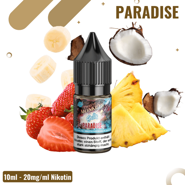 Twelve Monkeys Iced NicSalt 10ml - Paradise - 20mg Nikotin