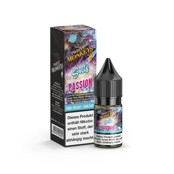 Twelve Monkeys Iced NicSalt 10ml - Passion - 20mg Nikotin