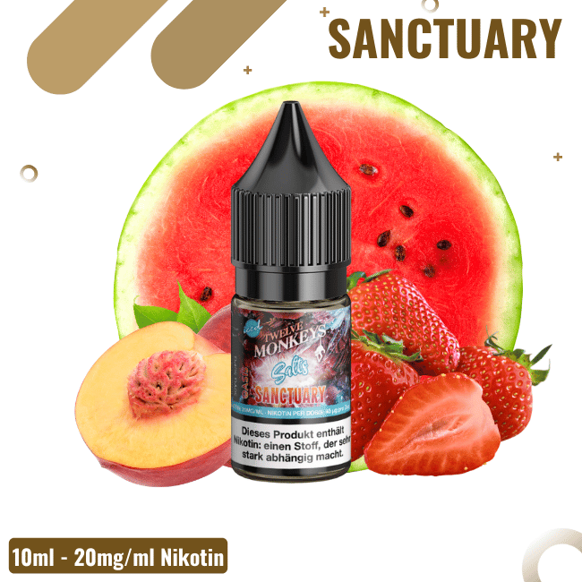 Twelve Monkeys Iced NicSalt 10ml - Sanctuary - 20mg Nikotin