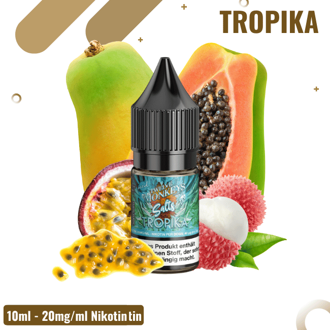 Twelve Monkeys Iced NicSalt 10ml - Tropika - 20mg Nikotin
