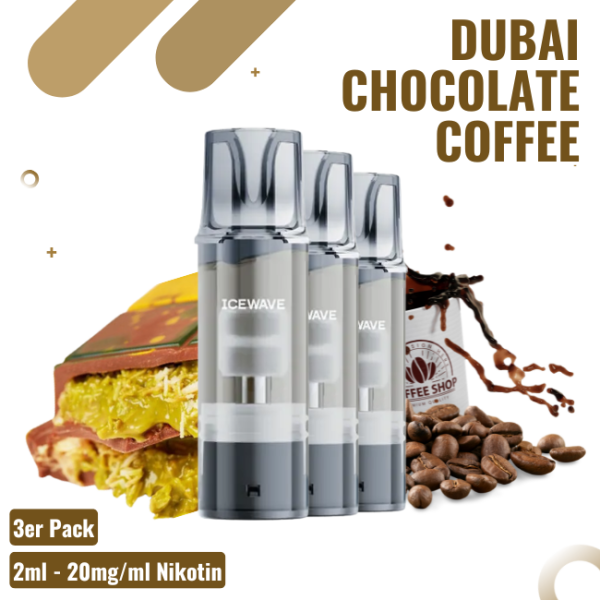 Icewave ELFA Pod - Dubai Chocolate Coffee - 3er Pack