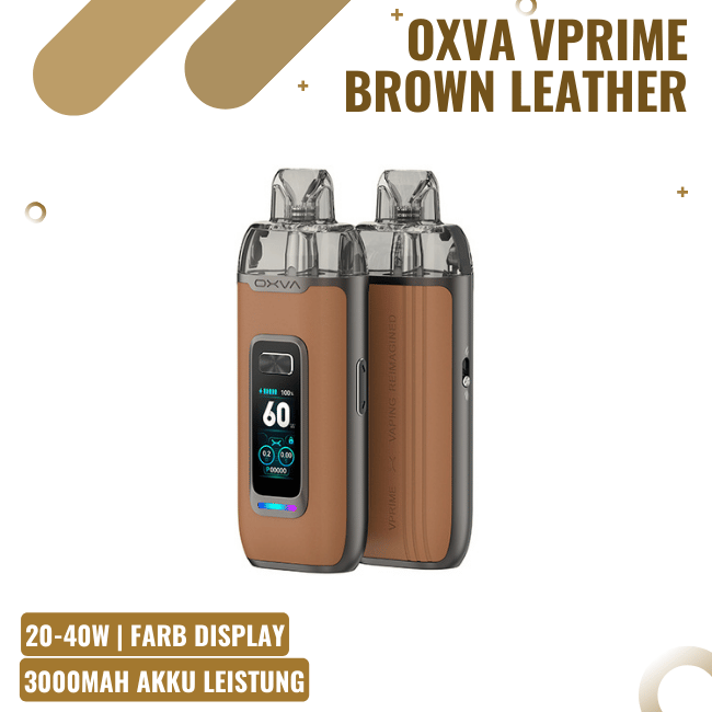 OXVA VPRIME - Pod Kit - Brown Leather