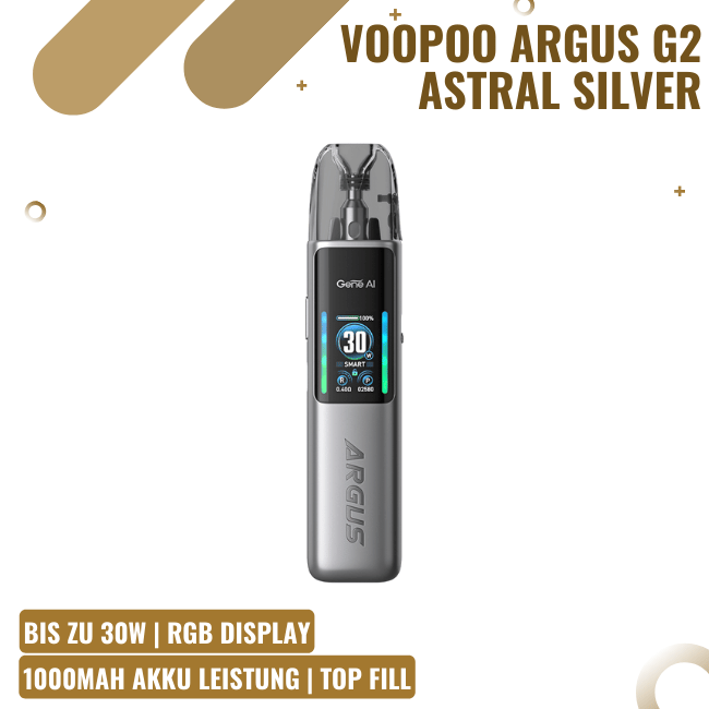VooPoo Argus G2 Pod Kit - Astral Silver