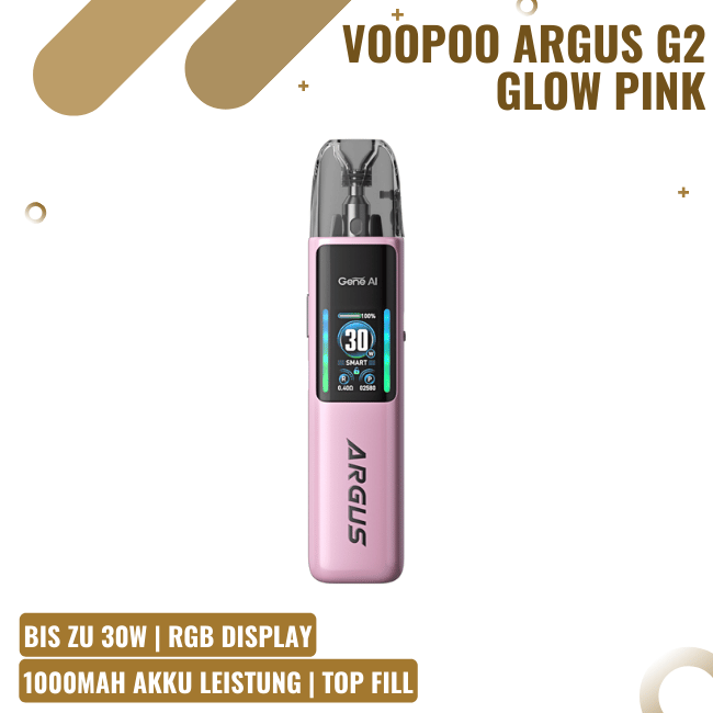 VooPoo Argus G2 Pod Kit - Glow Pink