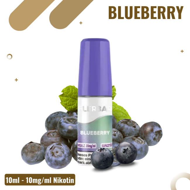 Flerbar Liquid Nikotinsalz 10ml - Blueberry - 10mg Nikotin