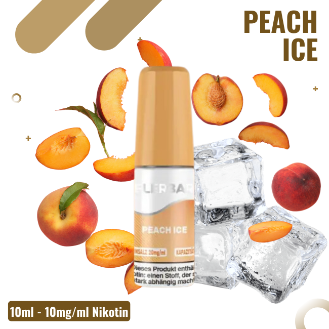 Flerbar Liquid Nikotinsalz 10ml - Peach Ice - 10mg Nikotin