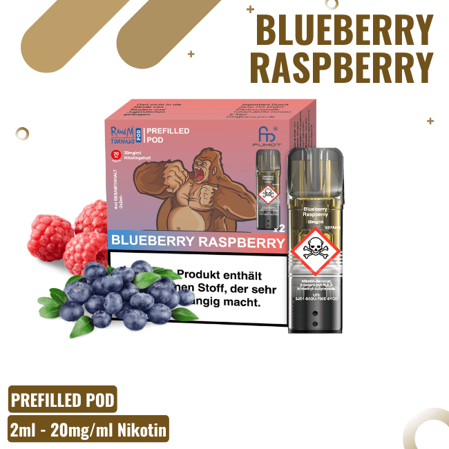 RandM Tornado Blueberry Raspberry Pods - 2er Pack
