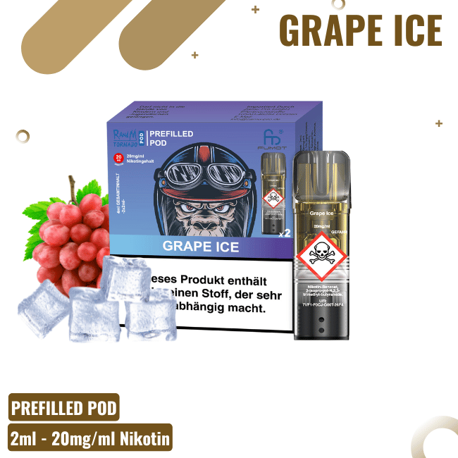 RandM Tornado Grape Ice Pods - 2er Pack