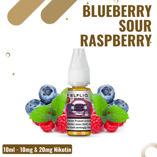 Elf Bar Elfliq 10ml - Blueberry Sour Raspberry - Nikotinsalz