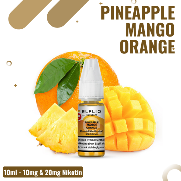 Elf Bar Elfliq 10ml - Pineapple Mango Orange - Nikotinsalz