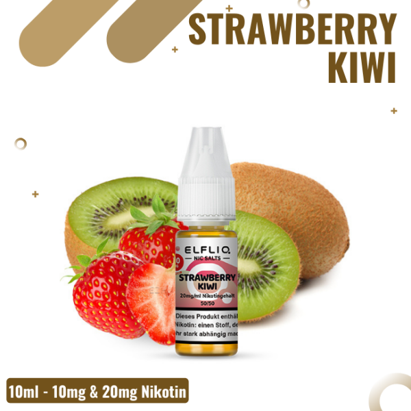 Elf Bar Elfliq 10ml - Strawberry Kiwi - Nikotinsalz