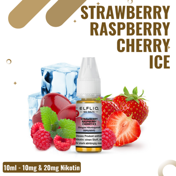 Elf Bar Elfliq 10ml - Strawberry Raspberry Cherry Ice