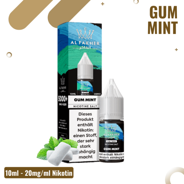 Al Fakher Liquid 10ml - Gum Mint - 20mg Nikotin