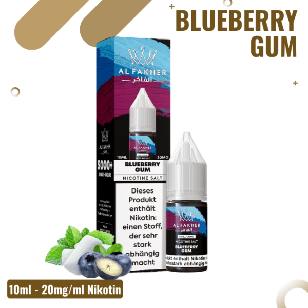 Al Fakher Liquid 10ml - Blueberry Gum - 20mg Nikotin