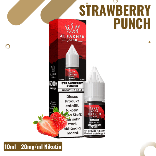 Al Fakher Liquid 10ml - Strawberry Punch - 20mg Nikotin