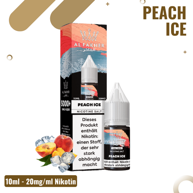 Al Fakher Liquid 10ml - Peach Ice - 20mg Nikotin