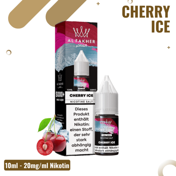 Al Fakher Liquid 10ml - Cherry Ice - 20mg Nikotin