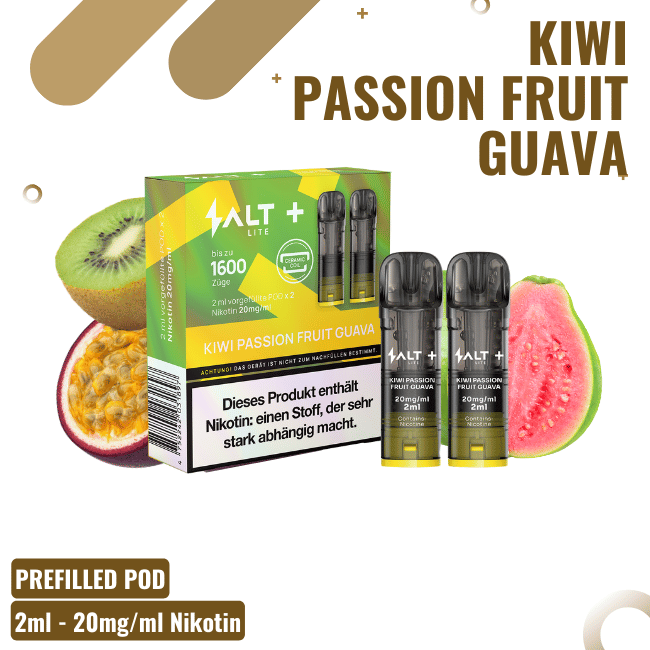 Salt+ Lite Pods - Kiwi Passion Fruit Guava - 2er Pack