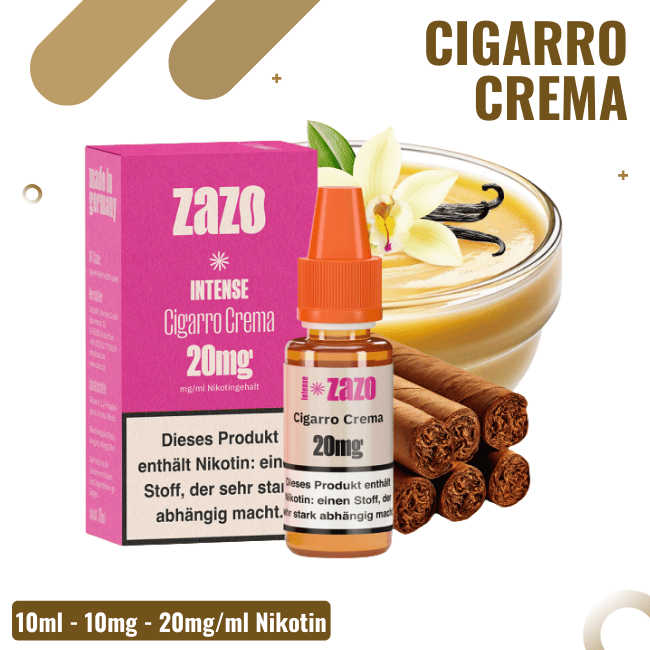 Zazo Intense Liquid - Cigarro Crema - 10mg Nikotin