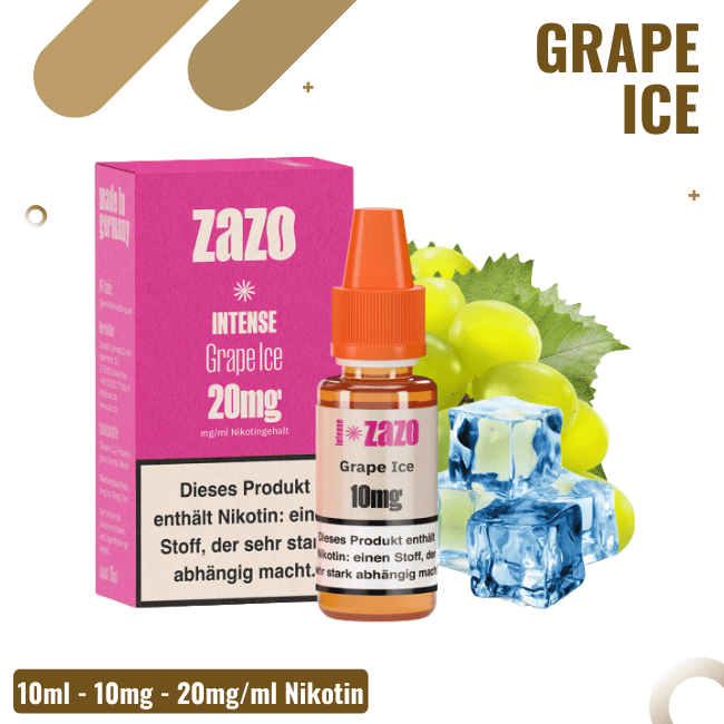 Zazo Intense Liquid - Grape Ice - 20mg Nikotin