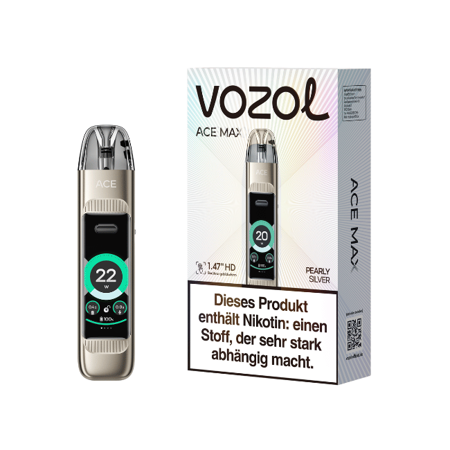 Vozol Ace Max - POD Kit - Pearly Silver