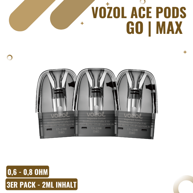 Vozol Ace - Max/Go Refillable Pod - 3er Pack