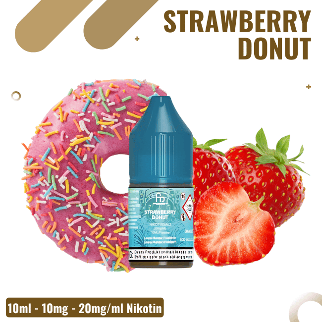 RandM Tornado NicSalt Liquid 10ml - Strawberry Donut - 20mg Nikotin