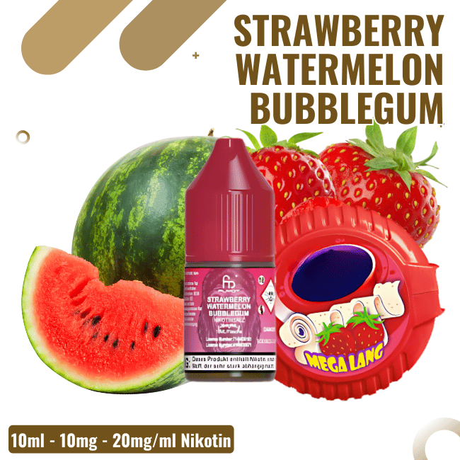 RandM Tornado NicSalt Liquid 10ml - Strawberry Watermelon Bubblegum - 20mg Nikotin