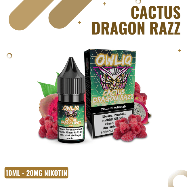 Owliq NicSalt 10ml - Cactus Dragonfruit Raspberry