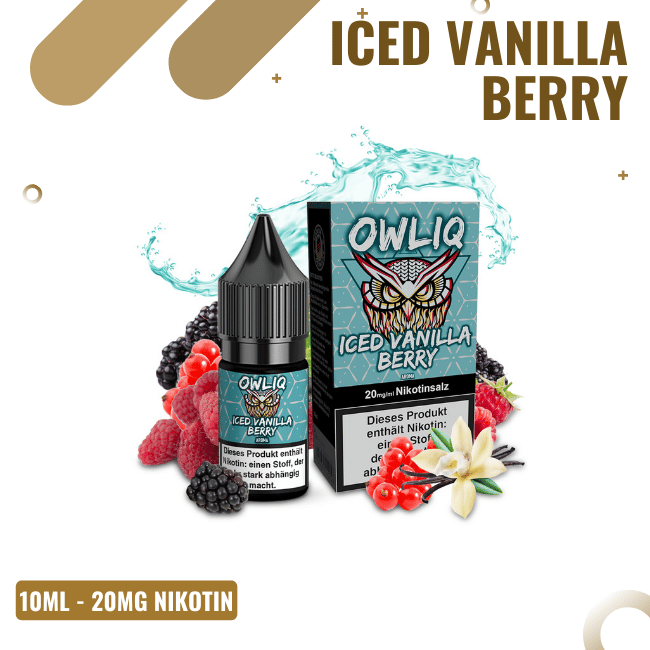 Owliq NicSalt 10ml - Iced Vanilla Berry