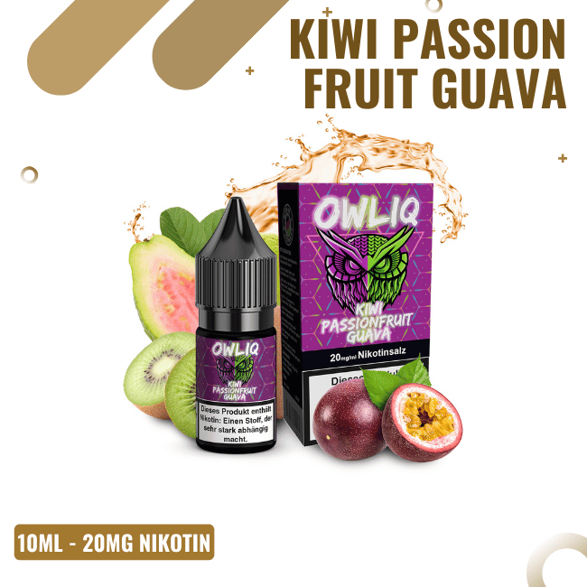Owliq NicSalt 10ml - Kiwi Passionfruit Guava