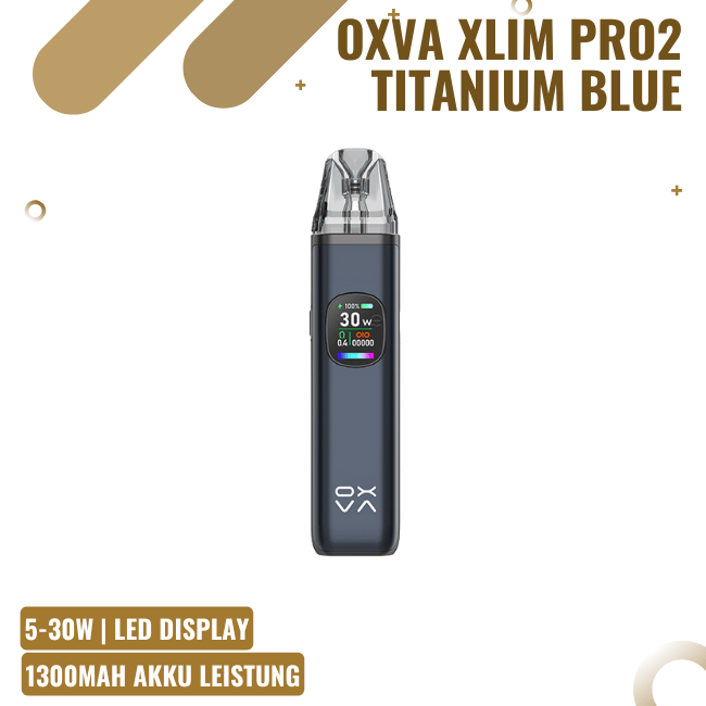 OXVA Xlim Pro 2 - Pod Kit - Titanium Blue