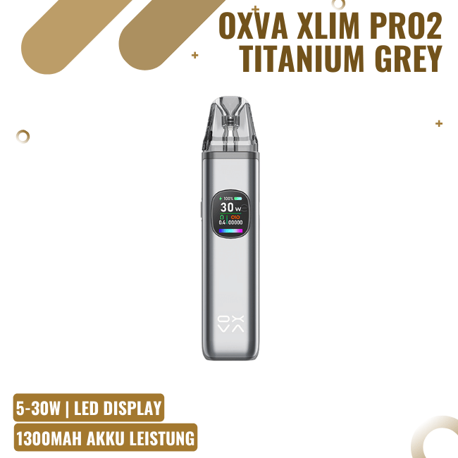 OXVA Xlim Pro 2 - Pod Kit - Titanium Grey